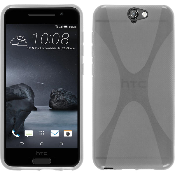 PhoneNatic Case kompatibel mit HTC One A9 - clear Silikon Hülle X-Style + 2 Schutzfolien