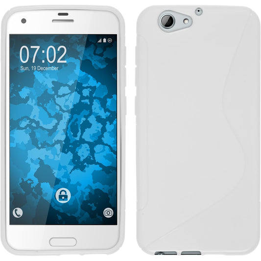 PhoneNatic Case kompatibel mit HTC One A9s - weiß Silikon Hülle S-Style Cover