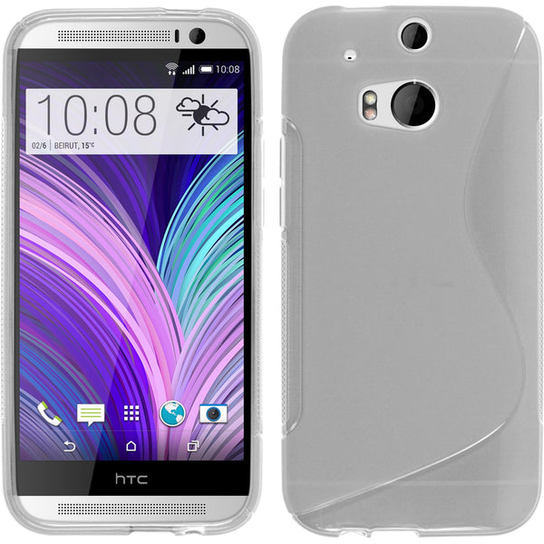PhoneNatic Case kompatibel mit HTC One M8 - clear Silikon Hülle S-Style Cover