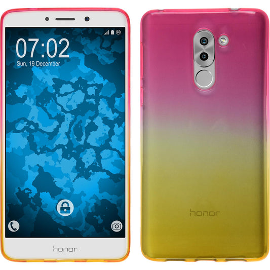 PhoneNatic Case kompatibel mit Huawei Honor 6x - Design:01 Silikon Hülle OmbrË + 2 Schutzfolien