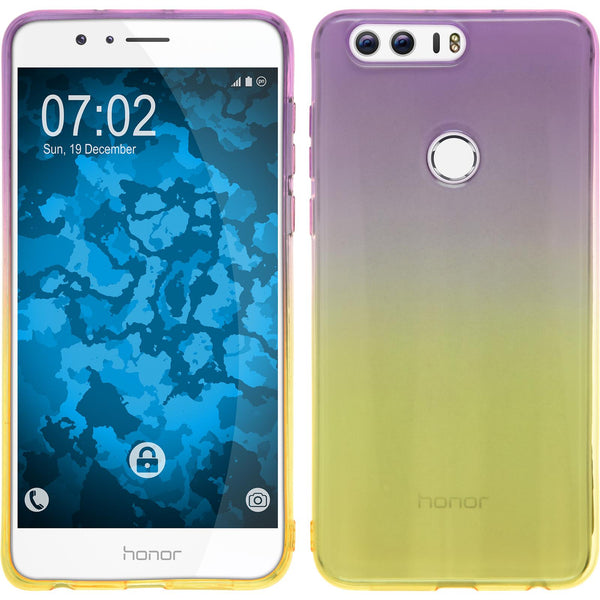 PhoneNatic Case kompatibel mit Huawei Honor 8 - Design:05 Silikon Hülle OmbrË + 2 Schutzfolien