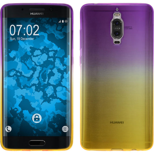 PhoneNatic Case kompatibel mit Huawei Mate 9 Pro - Design:05 Silikon Hülle OmbrË + 2 Schutzfolien
