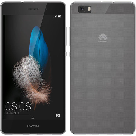 PhoneNatic Case kompatibel mit Huawei P8 Lite 2015 (1.Gen.) - Crystal Clear Silikon Hülle transparent + 2 Schutzfolien