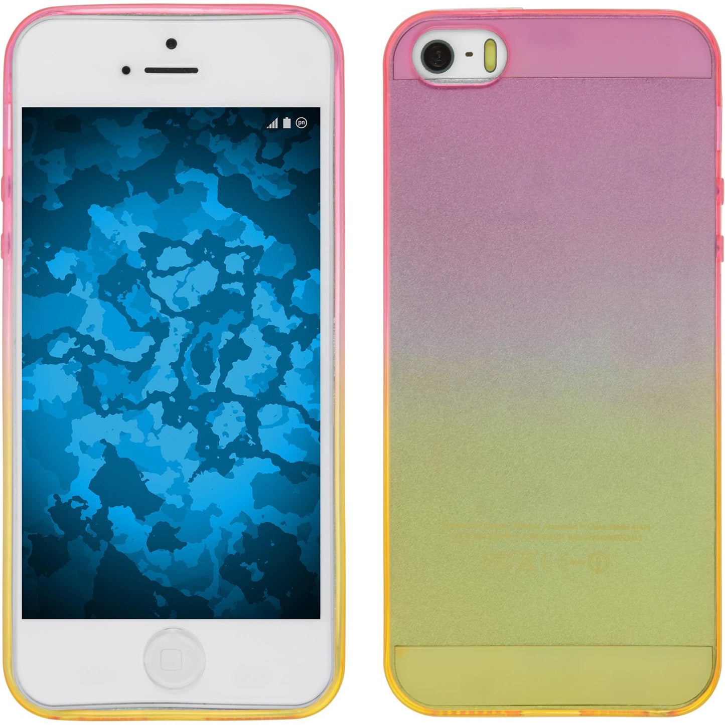 PhoneNatic Case kompatibel mit Apple iPhone 5 / 5s / SE - Design:01 Silikon Hülle OmbrË + 2 Schutzfolien