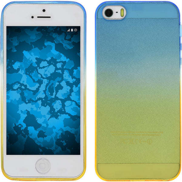 PhoneNatic Case kompatibel mit Apple iPhone 5 / 5s / SE - Design:02 Silikon Hülle OmbrË + 2 Schutzfolien