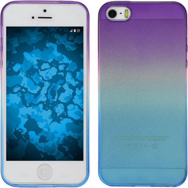 PhoneNatic Case kompatibel mit Apple iPhone 5 / 5s / SE - Design:04 Silikon Hülle OmbrË + 2 Schutzfolien