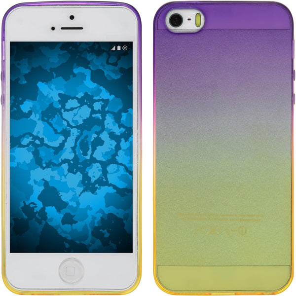 PhoneNatic Case kompatibel mit Apple iPhone 5 / 5s / SE - Design:05 Silikon Hülle OmbrË + 2 Schutzfolien