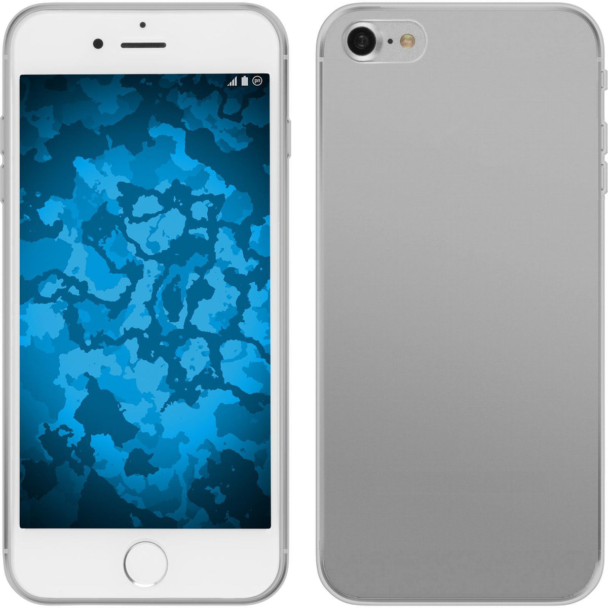 PhoneNatic Case kompatibel mit Apple iPhone 7 / 8 / SE 2020 - clear Silikon Hülle Slimcase + 2 Schutzfolien