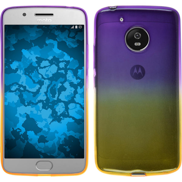 PhoneNatic Case kompatibel mit Lenovo Moto G5 - Design:05 Silikon Hülle OmbrË + 2 Schutzfolien