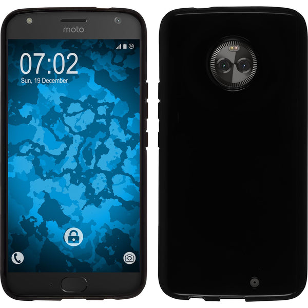 PhoneNatic Case kompatibel mit Lenovo Moto X4 - schwarz Silikon Hülle  Cover