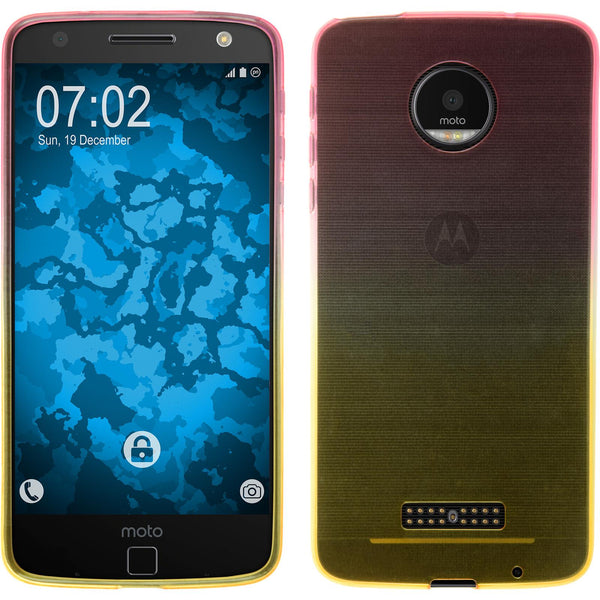 PhoneNatic Case kompatibel mit Lenovo Moto Z - Design:01 Silikon Hülle OmbrË + 2 Schutzfolien