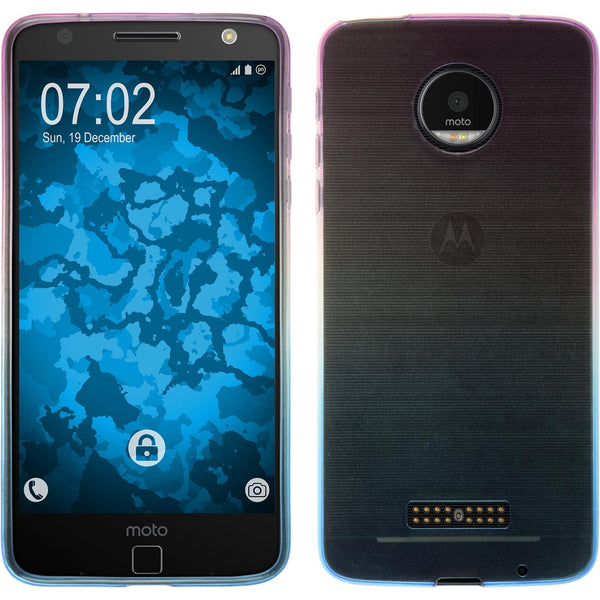 PhoneNatic Case kompatibel mit Lenovo Moto Z - Design:04 Silikon Hülle OmbrË + 2 Schutzfolien