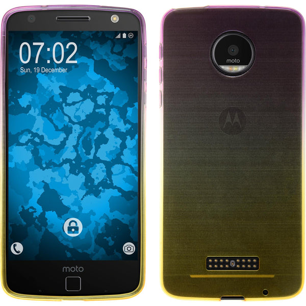 PhoneNatic Case kompatibel mit Lenovo Moto Z - Design:05 Silikon Hülle OmbrË + 2 Schutzfolien