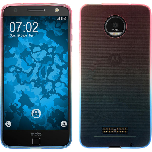 PhoneNatic Case kompatibel mit Lenovo Moto Z - Design:06 Silikon Hülle OmbrË + 2 Schutzfolien