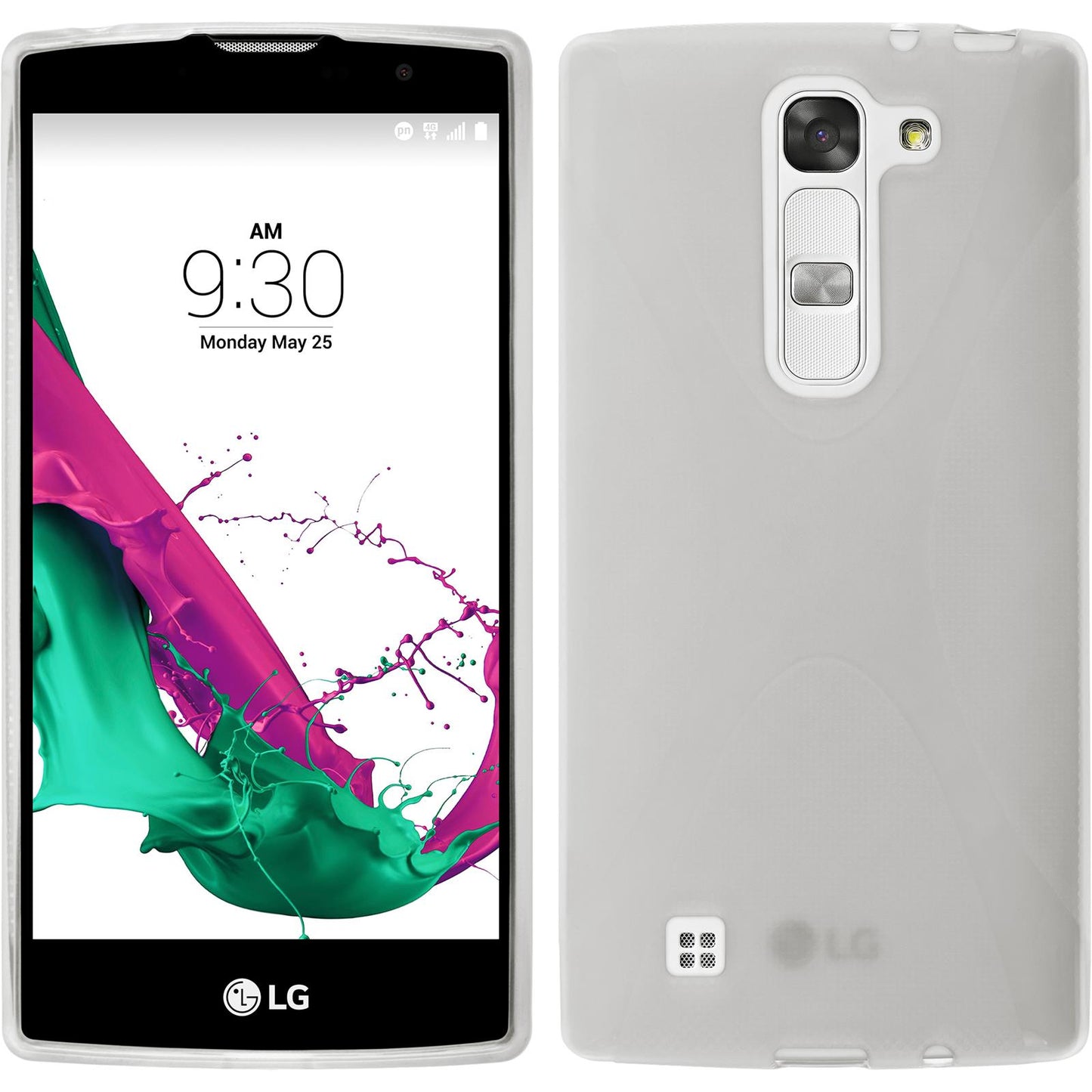 PhoneNatic Case kompatibel mit LG G4c - clear Silikon Hülle X-Style + 2 Schutzfolien