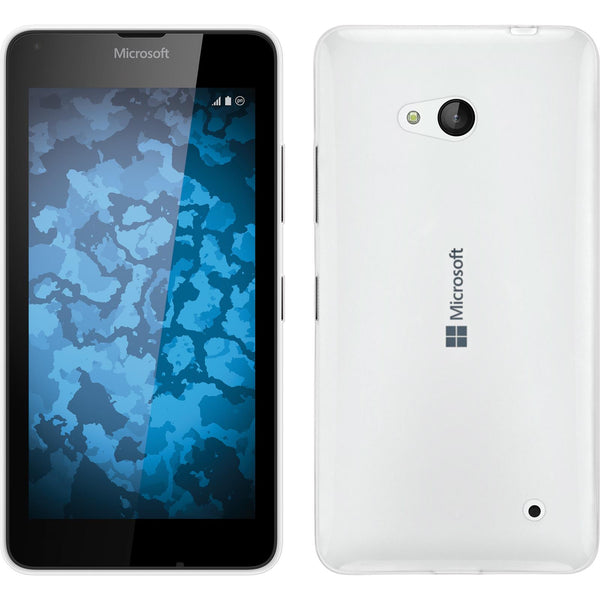 PhoneNatic Case kompatibel mit Microsoft Lumia 640 - clear Silikon Hülle Slimcase + 2 Schutzfolien