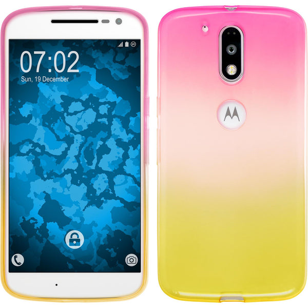 PhoneNatic Case kompatibel mit Motorola Moto G4 Plus - Design:01 Silikon Hülle OmbrË + 2 Schutzfolien