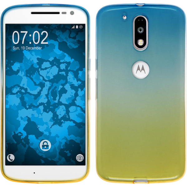 PhoneNatic Case kompatibel mit Motorola Moto G4 Plus - Design:02 Silikon Hülle OmbrË + 2 Schutzfolien