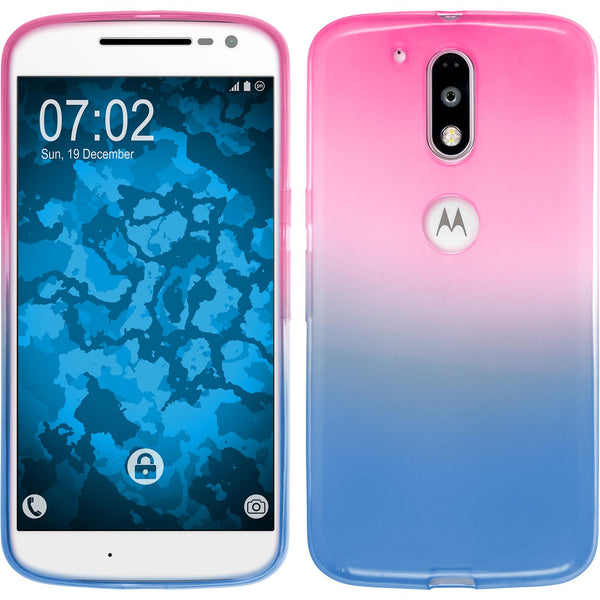 PhoneNatic Case kompatibel mit Motorola Moto G4 Plus - Design:06 Silikon Hülle OmbrË + 2 Schutzfolien