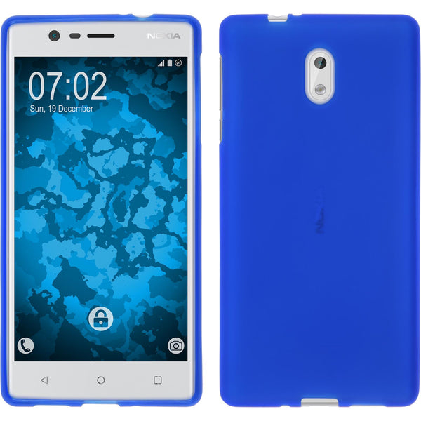 Silikonhülle für Nokia 3 matt blau
