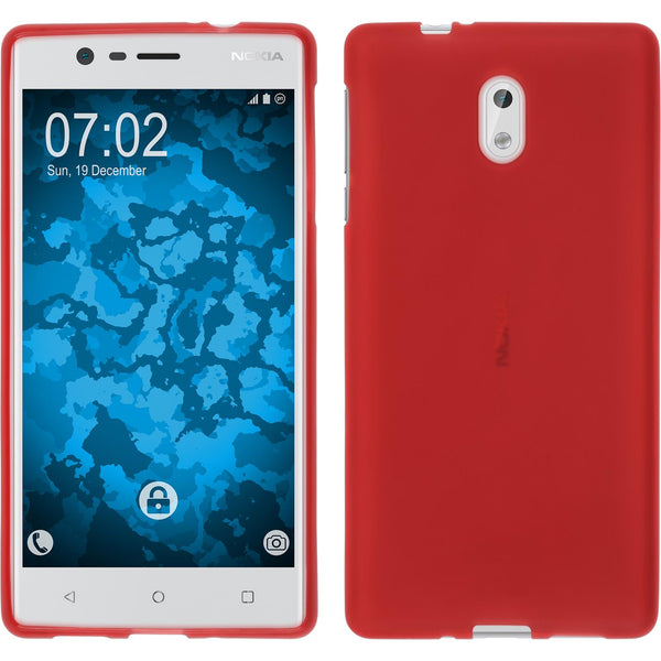 Silikonhülle für Nokia 3 matt rot