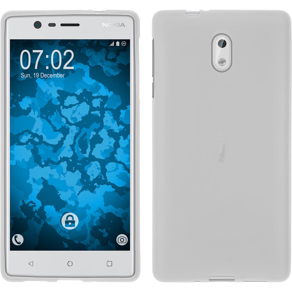 Silikonhülle für Nokia 3 matt weiﬂ