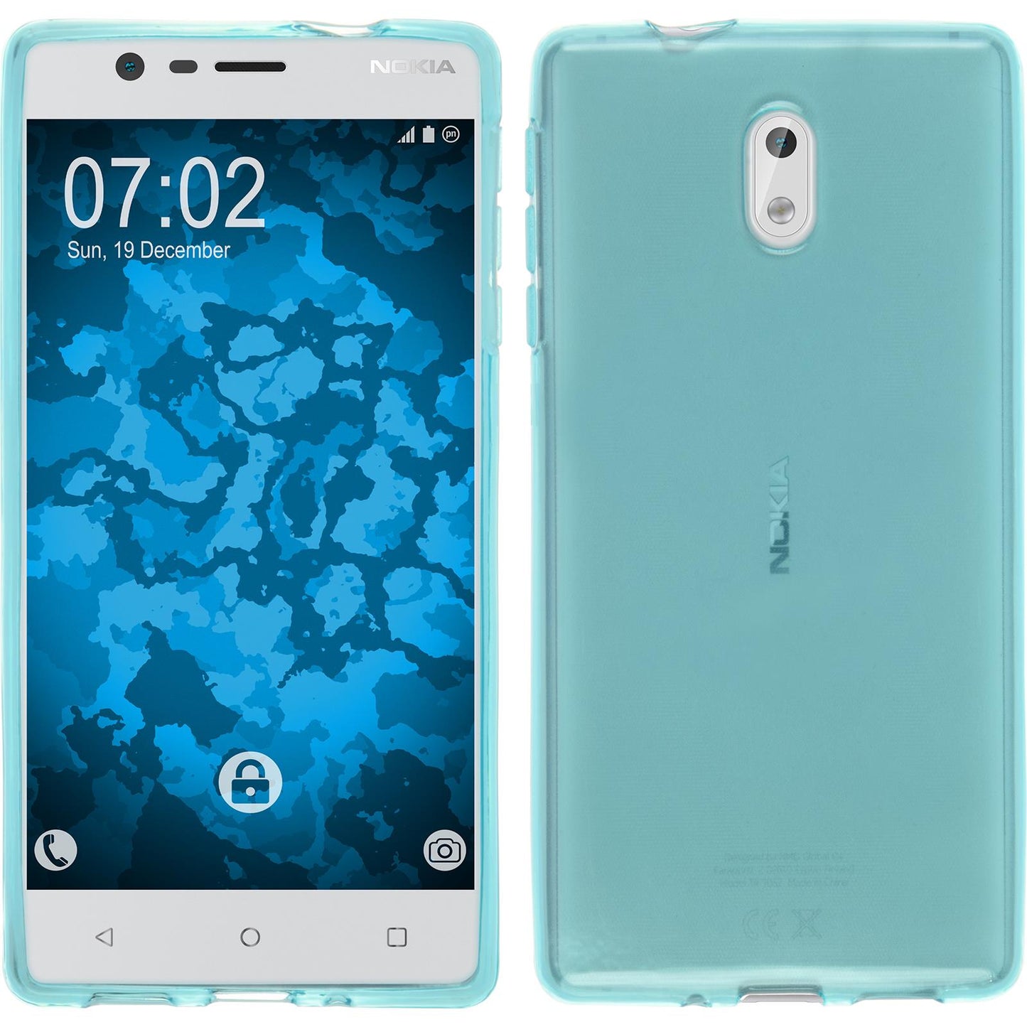Silikonhülle für Nokia 3 transparent türkis