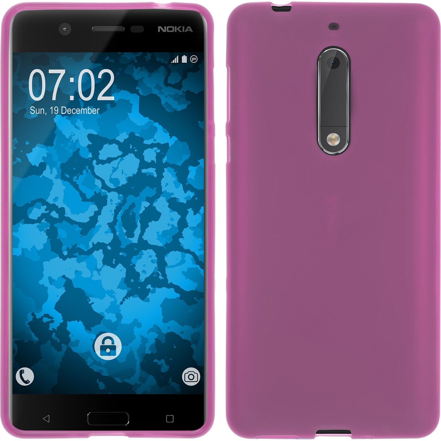 Silikonhülle für Nokia 5 matt pink