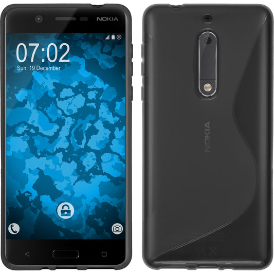 Silikonhülle für Nokia 5 S-Style grau
