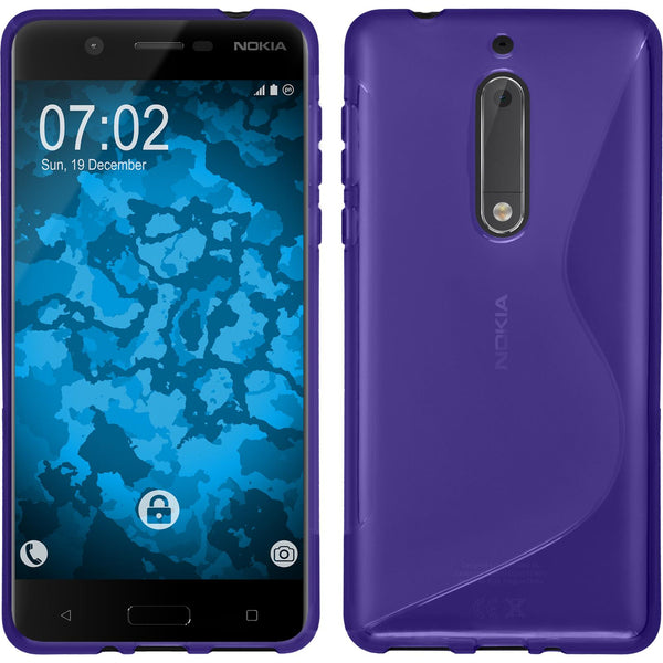 Silikonhülle für Nokia 5 S-Style lila
