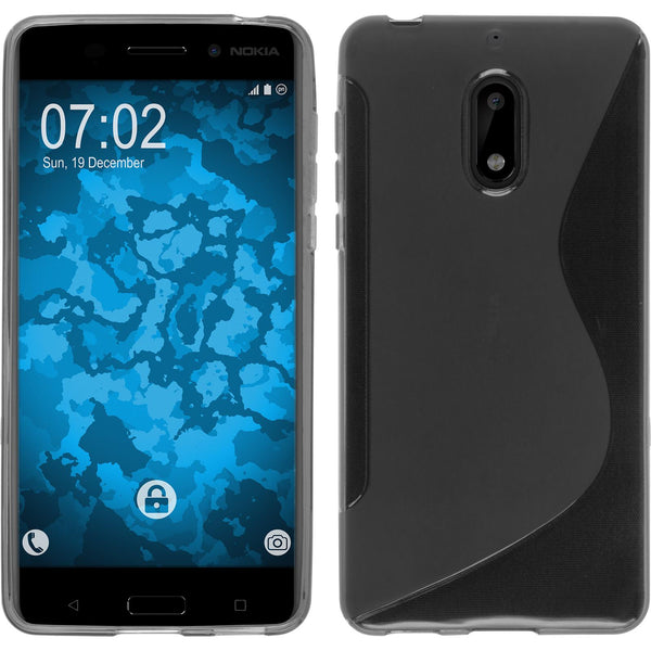 Silikonhülle für Nokia 6 S-Style grau