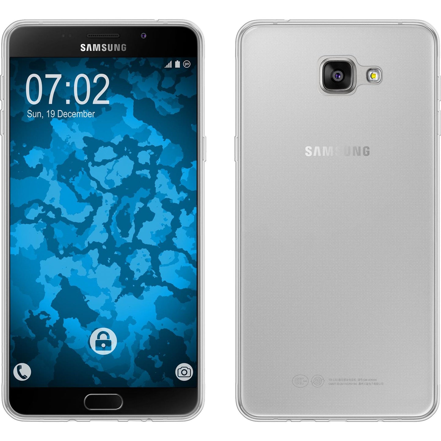 PhoneNatic Case kompatibel mit Samsung Galaxy A9 (2016) - clear Silikon Hülle Slimcase Cover