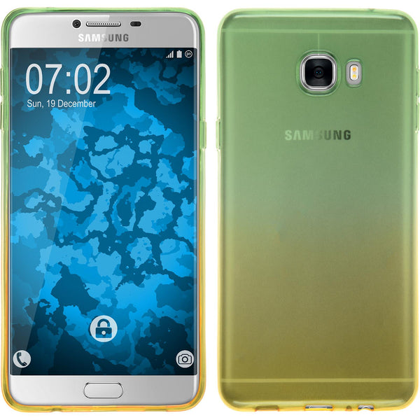 PhoneNatic Case kompatibel mit Samsung Galaxy C7 - Design:03 Silikon Hülle OmbrË + 2 Schutzfolien