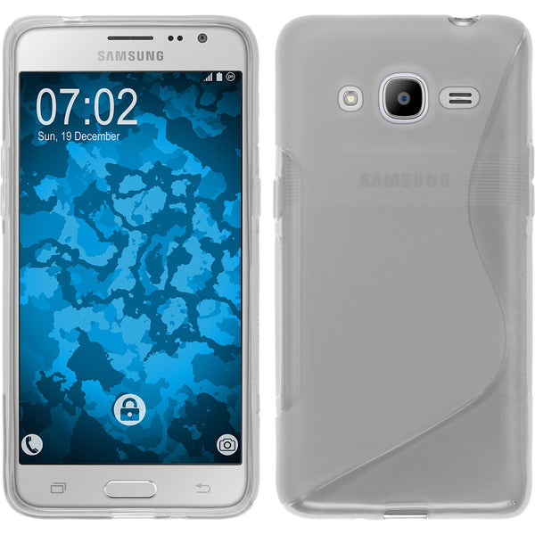 PhoneNatic Case kompatibel mit Samsung Galaxy J2 (2016) (J210) - clear Silikon Hülle S-Style Cover