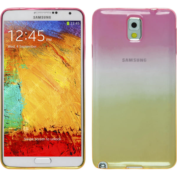 PhoneNatic Case kompatibel mit Samsung Galaxy Note 3 - Design:01 Silikon Hülle OmbrË + 2 Schutzfolien