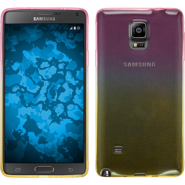 PhoneNatic Case kompatibel mit Samsung Galaxy Note 4 - Design:01 Silikon Hülle OmbrË + 2 Schutzfolien