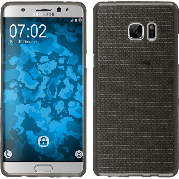 PhoneNatic Case kompatibel mit Samsung Galaxy Note FE - grau Silikon Hülle Iced Cover