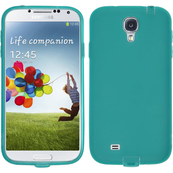 PhoneNatic Case kompatibel mit Samsung Galaxy S4 - grün Silikon Hülle Dustproof + 2 Schutzfolien