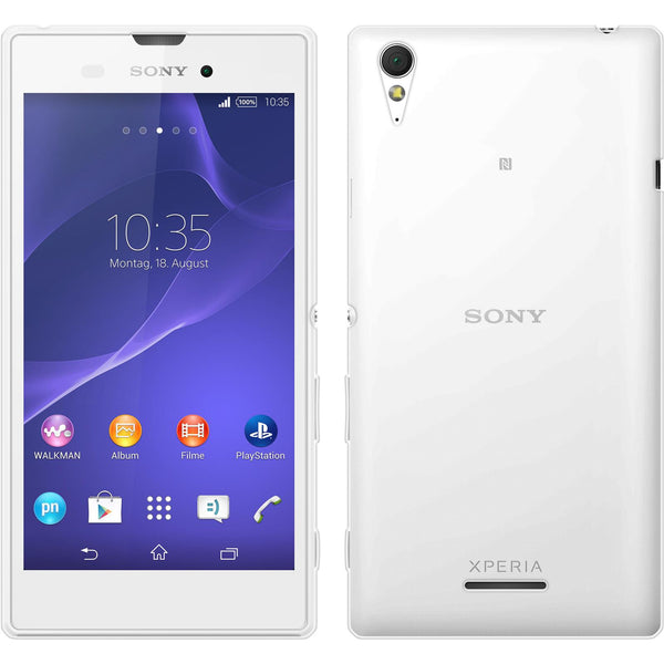 PhoneNatic Case kompatibel mit Sony Xperia Style - clear Silikon Hülle Slimcase + 2 Schutzfolien