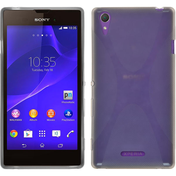 PhoneNatic Case kompatibel mit Sony Xperia Style - grau Silikon Hülle X-Style + 2 Schutzfolien