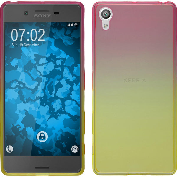 PhoneNatic Case kompatibel mit Sony Xperia X - Design:01 Silikon Hülle OmbrË + 2 Schutzfolien