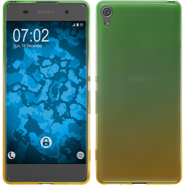 PhoneNatic Case kompatibel mit Sony Xperia XA - Design:03 Silikon Hülle OmbrË + 2 Schutzfolien