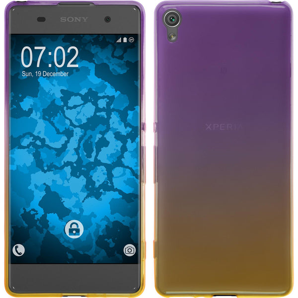 PhoneNatic Case kompatibel mit Sony Xperia XA - Design:05 Silikon Hülle OmbrË + 2 Schutzfolien