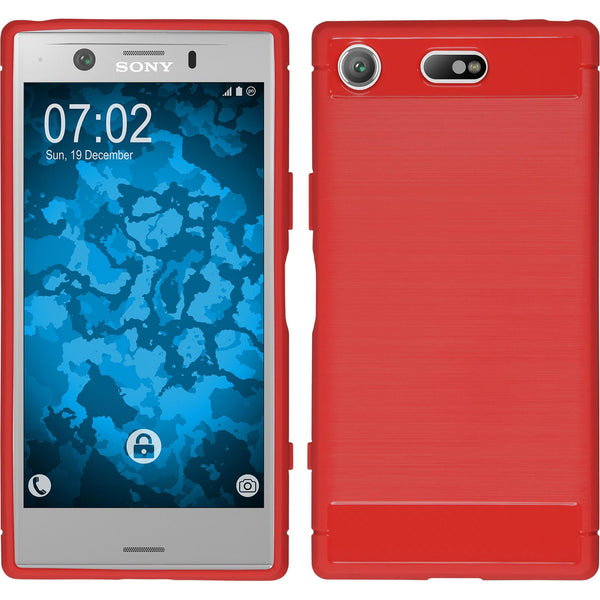 PhoneNatic Case kompatibel mit Sony Xperia XZ1 Compact - rot Silikon Hülle Ultimate Cover