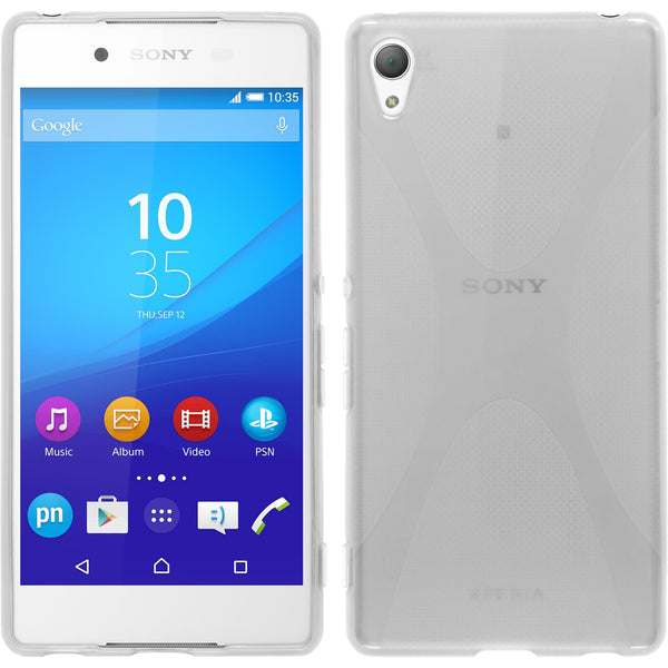 PhoneNatic Case kompatibel mit Sony Xperia Z3+ / Plus - clear Silikon Hülle X-Style + 2 Schutzfolien