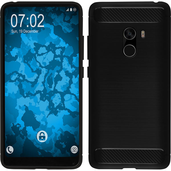 PhoneNatic Case kompatibel mit Xiaomi Mi Mix 2 - schwarz Silikon Hülle Ultimate Cover
