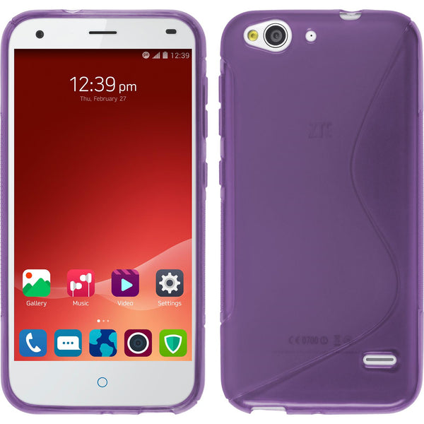 PhoneNatic Case kompatibel mit ZTE Blade S6 Plus - lila Silikon Hülle S-Style Cover