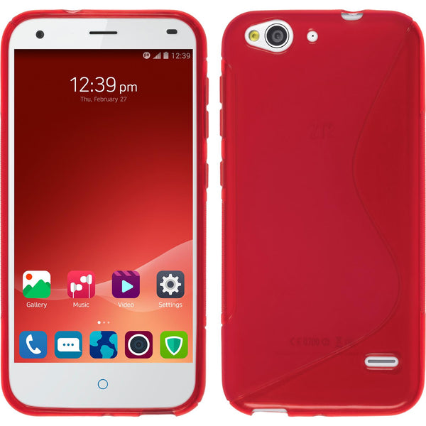 PhoneNatic Case kompatibel mit ZTE Blade S6 Plus - rot Silikon Hülle S-Style Cover