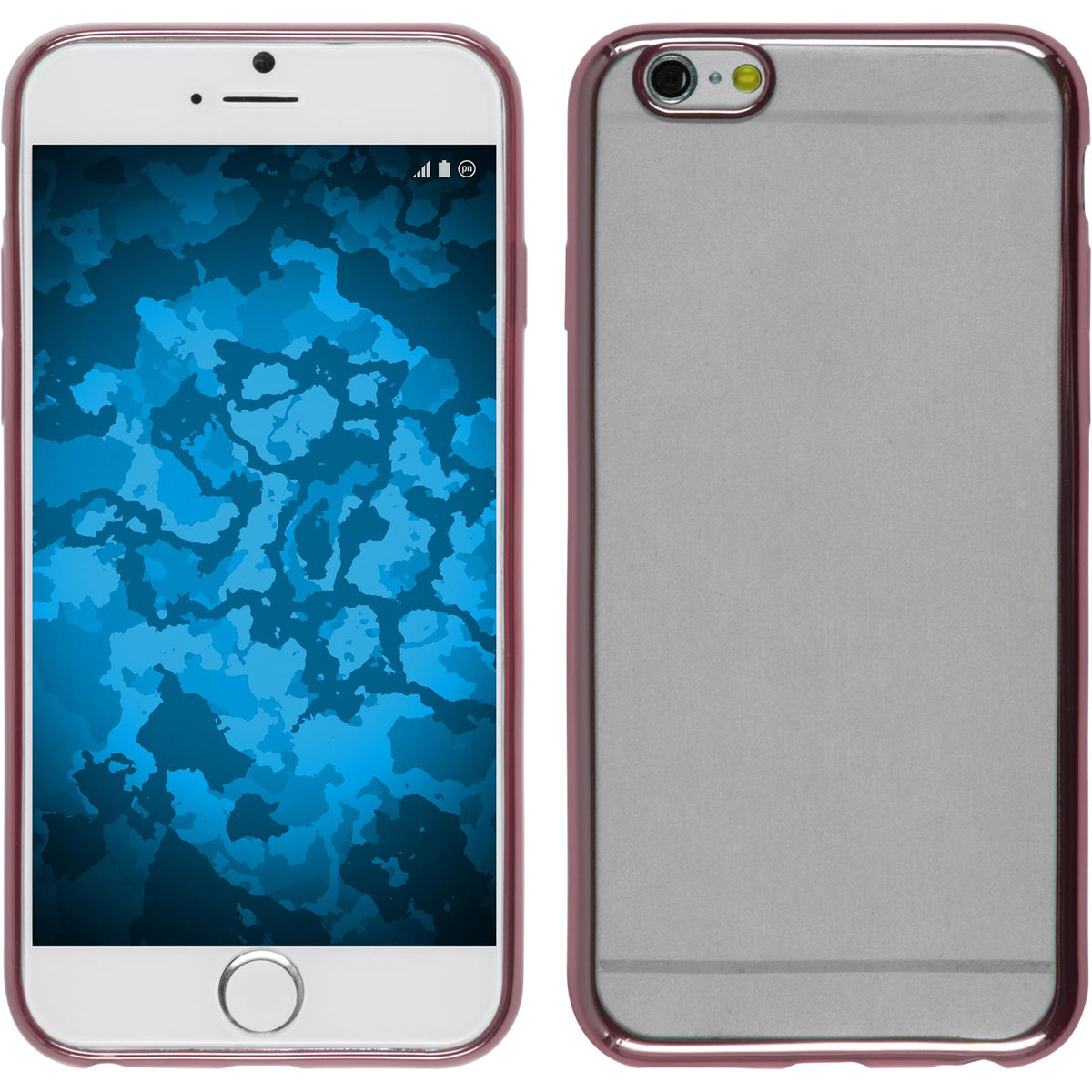 PhoneNatic Case kompatibel mit Apple iPhone 6s / 6 - pink Silikon Hülle Slim Fit + 2 Schutzfolien