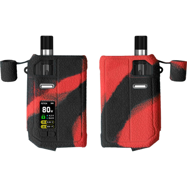 PhoneNatic Case für SMOK Fetch PRO Hülle Silikon schwarz-rot